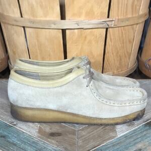 Clarks Originals Wallabee Low Sand Suede Lace-Up Mocs Loafers Womens Size 8.5
